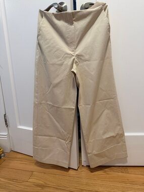 Theory Cream Wide-Leg Capris